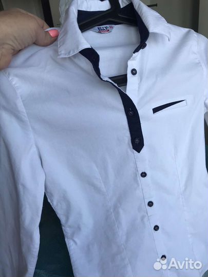 Блузка белая для девочек 146