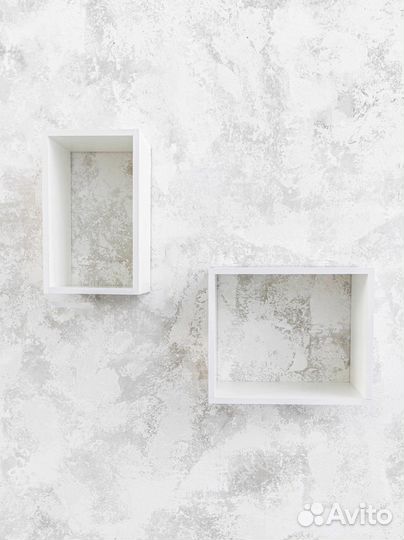 Полка настенная белая 2 шт