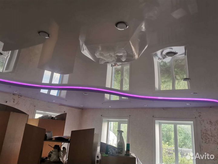 Установка натяжных потолков