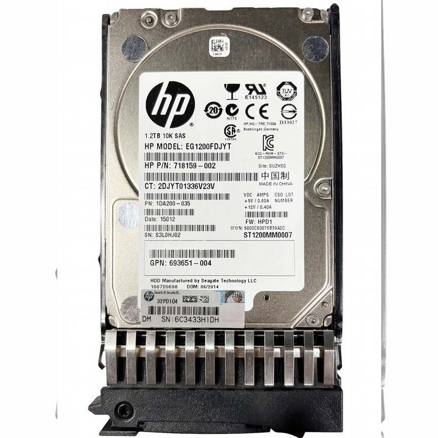 [EG1200FDJYT] Жесткий Диск Hp 1,2tb 10k Sas 2,5" Hdd Eg1200fdjyt