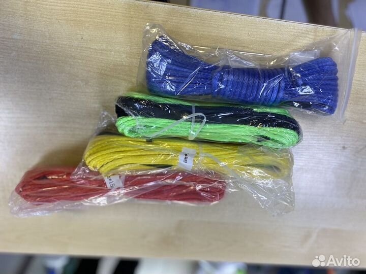 Клюз, крюк, Синтетический кевларовый трос 6мм.15 м