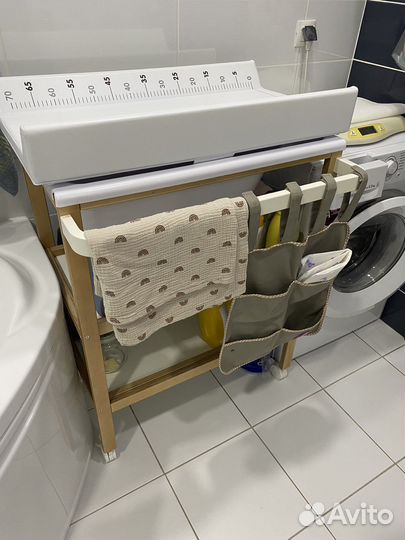 Пеленальный столик с ванночкой happy baby