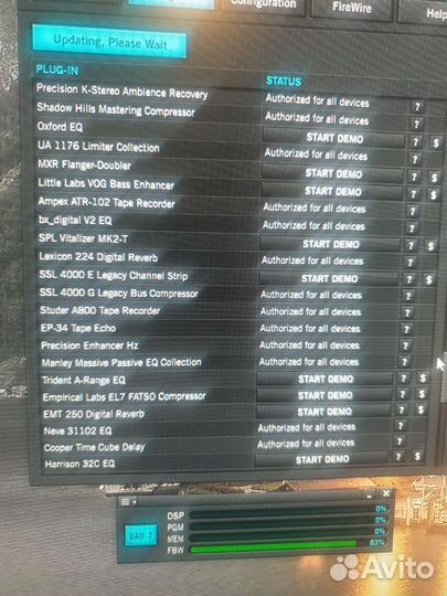 UAD-2 Satellite quad Firewire + pcie for windows