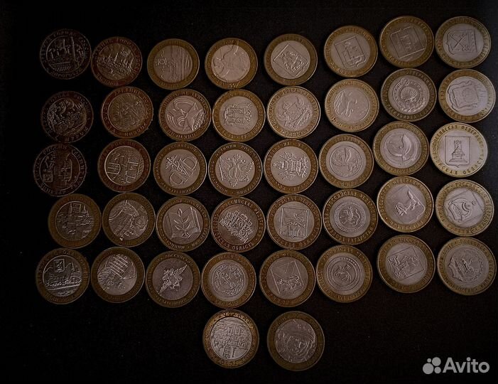 Юбилейные монеты России 10 р. Биметаллические