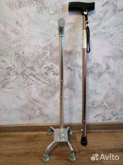 Трость алюминиевая, регулируемой длины 2 шт