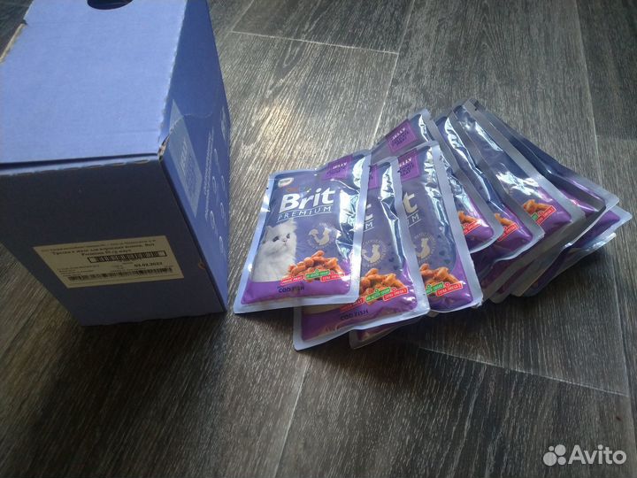 Влажный корм для взрослых кошек Brit Premium 24шт