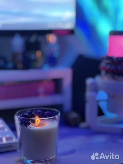 Ароматические свечи с сухоцветами 250 мл, 200мл