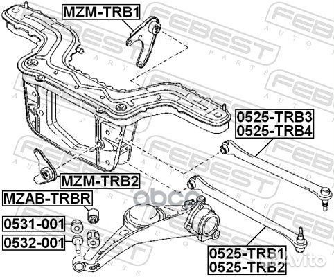 Болт эксцентрик ford maverick/mazda tribute 00