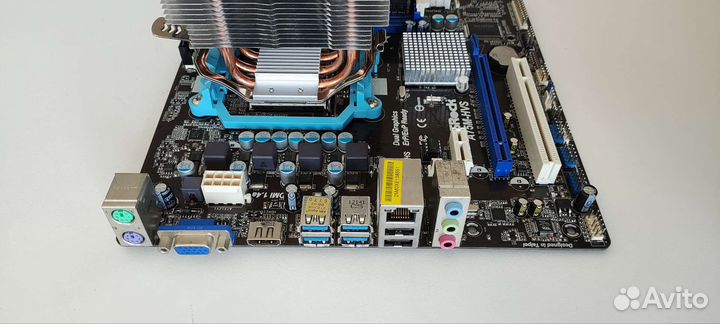 Мат.плата FM1 ASRock A75M-HVS+Athlon x4 651+8гб