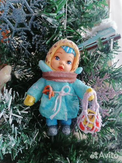 Ватные елочные игрушки СССР