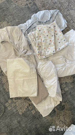 Постельное бельё IKEA на кроватку круглую-овальную