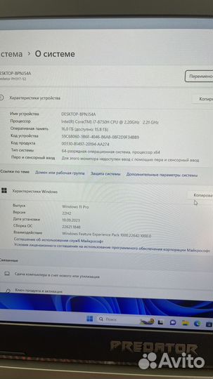 Acer predator helios 300 ph317