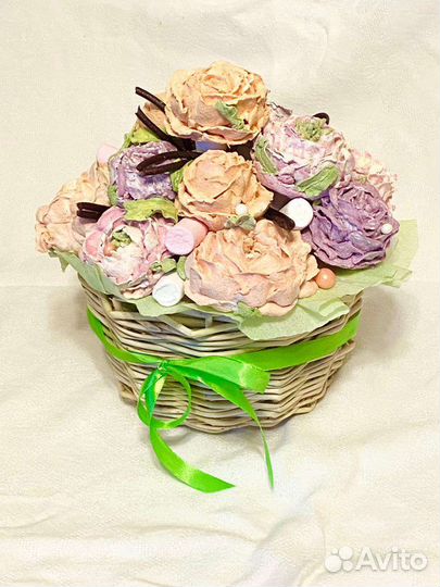 Сладкие букеты из зефира