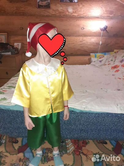 Новогодний карнавальный костюм буратино/гном