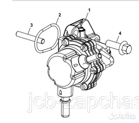 Насос ручной подкачки топлива JCB