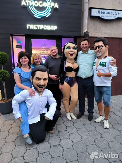 Ростовая кукла, шуточный стриптиз, аниматор