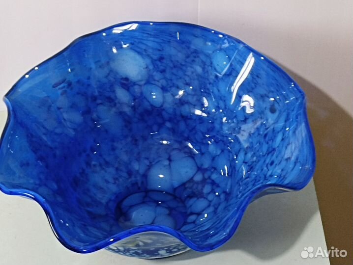 Ваза большая интерьерная. Цветное стекло. СССР