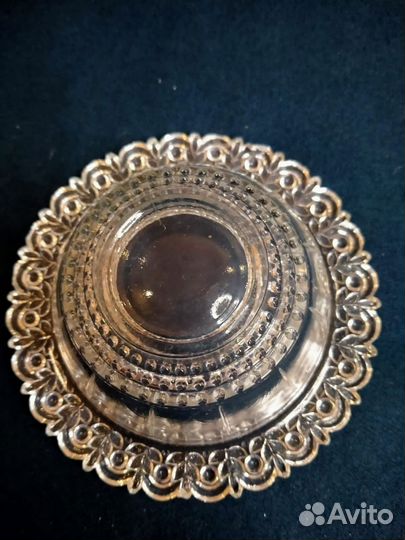 Сахарница/вазочка с крышкой стекло