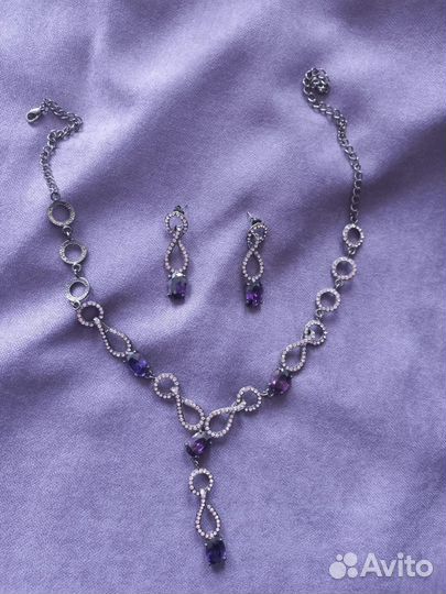 Ожерелье и серьги swarovski