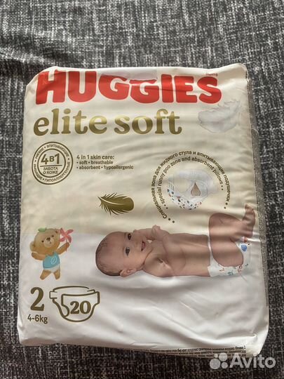 Подгузники huggies elite soft 2