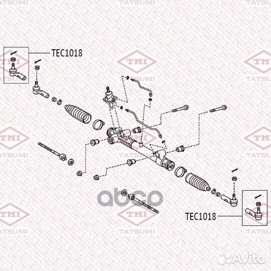 Наконечник рулевой тяги toyota hilux/fortuner 0