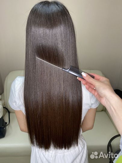 Ботокс волос, Кератиновое выпрямление