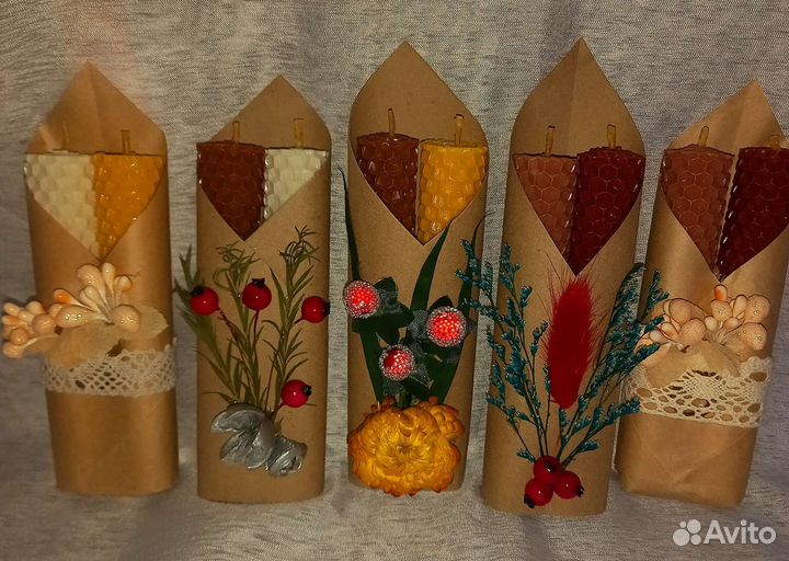 Свечи из вощины с травами