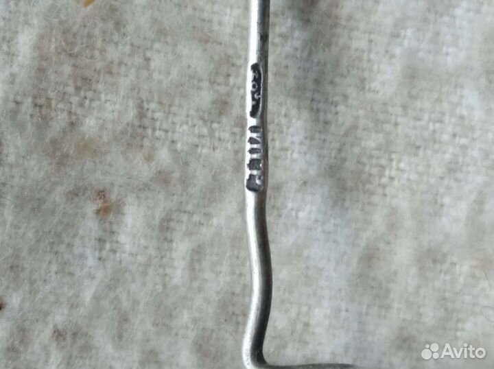 Брошь серебро бирюза 84 проба