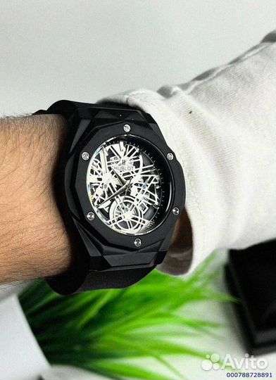 Наручные часы Hublot WHB3 чёрные (Арт.74735)