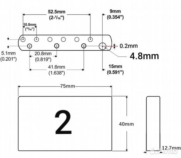 Сустейн блок(киль) Stratocaster