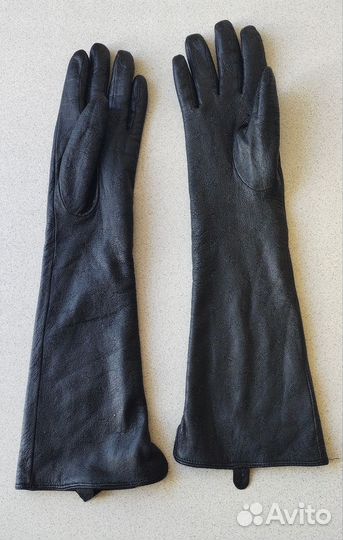 Перчатки женские длинные черные
