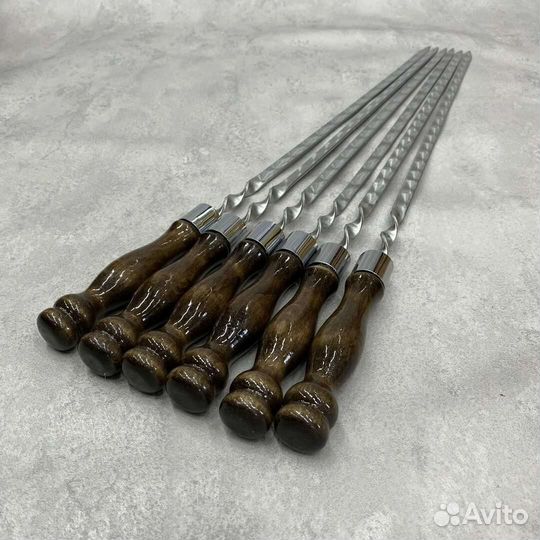 Шампур с деревянной ручкой 40 см