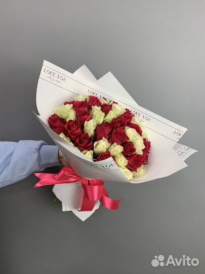 Роза, букет роз, 25 роз, 51 роза, 101 роза