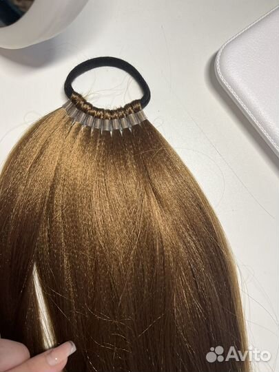 Шиньон. Хвост накладной для волос на резинке