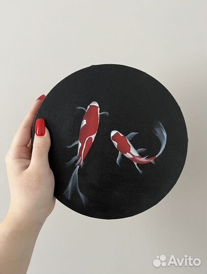 Картина с карпами кои