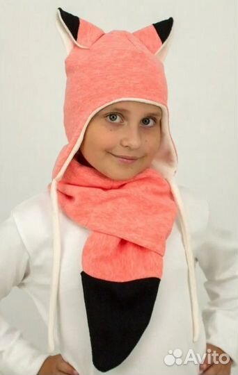 Комплект шапка и шарф для девочки