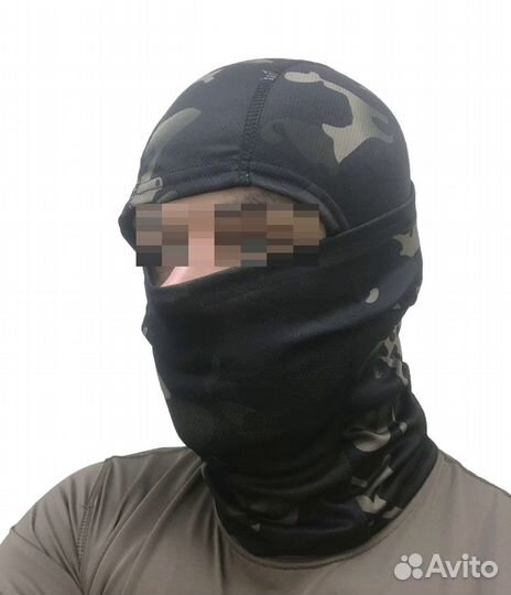 Балаклава в расцветке Черный Мультикам