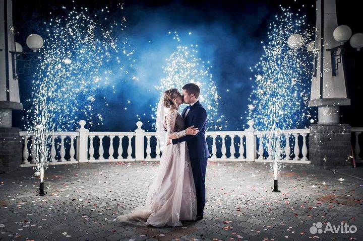 Холодные фонтаны на свадьбу