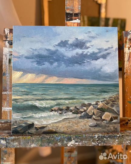 Картина маслом морской пейзаж