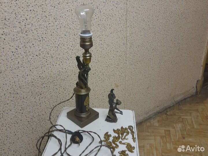 Подсвечник бронза, детали старинные