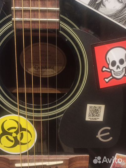 Акустическая гитара Epiphone pro-1 ebony