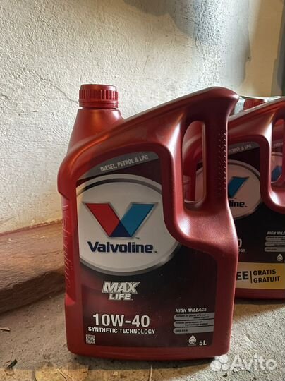 Масло моторное valvoline 10w40 5л