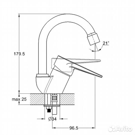 Смеситель для раковины Solone sup1-a045