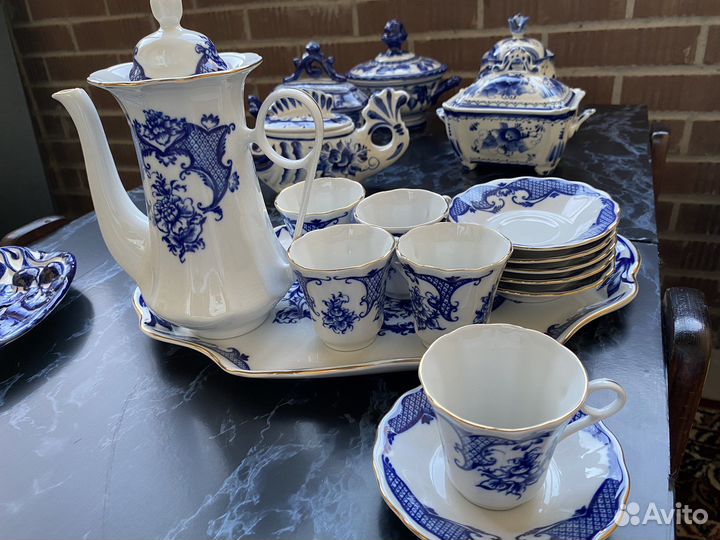 Набор посуды Гжель