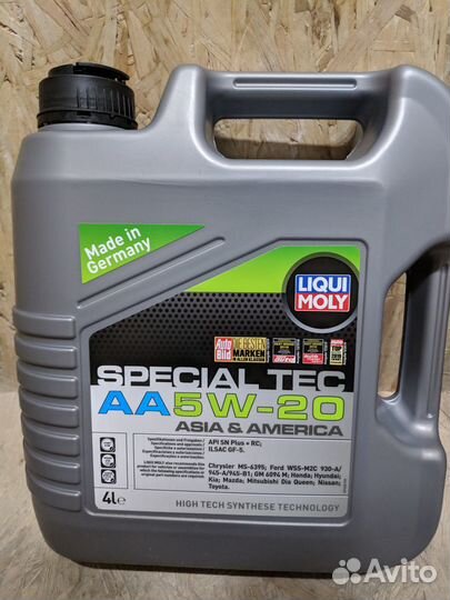 Liqui moly Special Tec AA 5W20, 4л