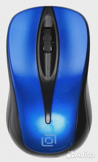 Мышь Оклик 675MW черный/синий оптическая 1200dpi беспров. USB для ноутбука 3but (1025918)