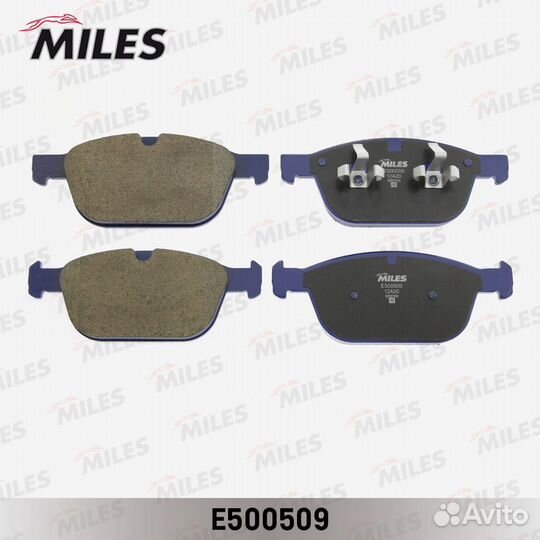 Колодки тормозные передние Miles, E500509