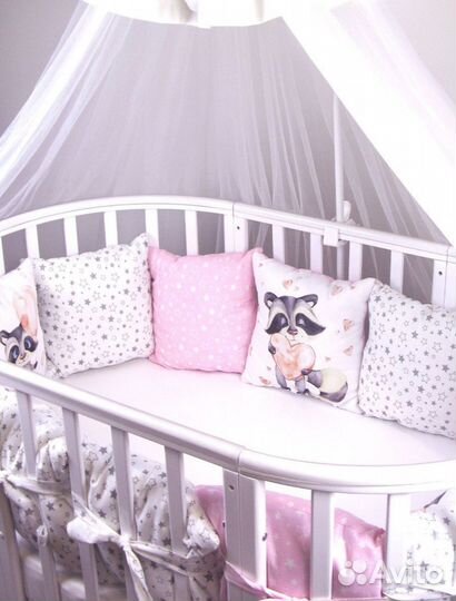 Бортики подушки в детскую кроватку