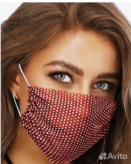 Маска многоразовая со стразами