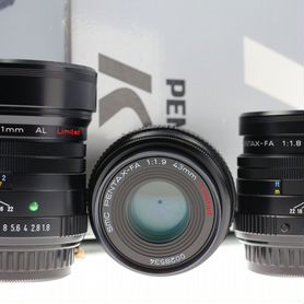 Pentax limited FA 31 FA 43,FA 77 mm (3 штуки)